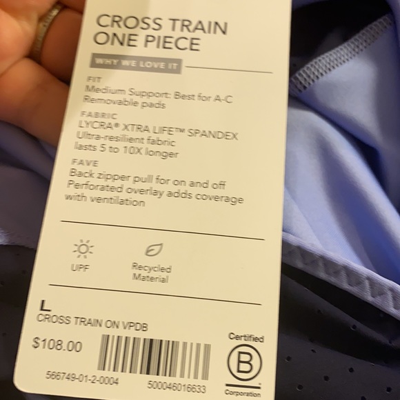 Athleta Cross Train One Piece Swimsuit XL - Picture 6 of 7